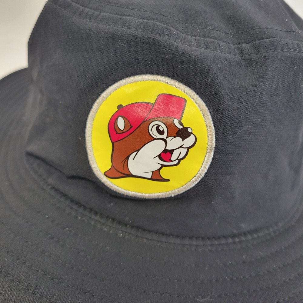 Buc-ees Black Bucket Hat Brim Hat Golf Tilley Sun Fishing Cap Strap‎ - Picture 2 of 12